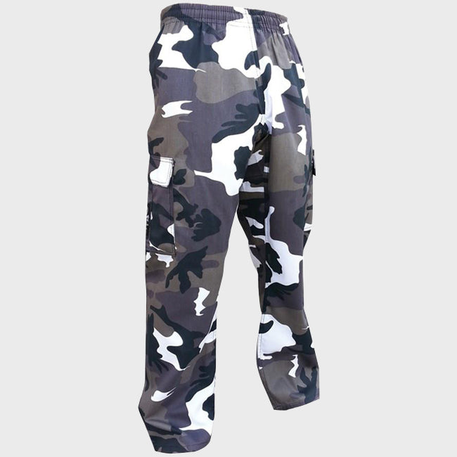 Grey and white camo trousers best sale