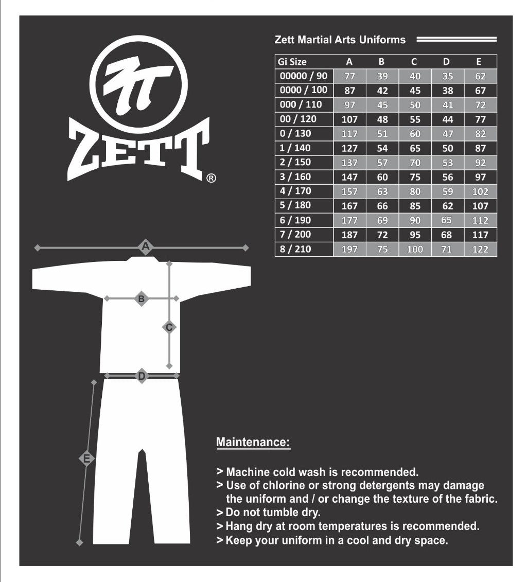 ZETT LIGHT WEIGHT KARATE GI - KARATE UNIFORM (BLACK)