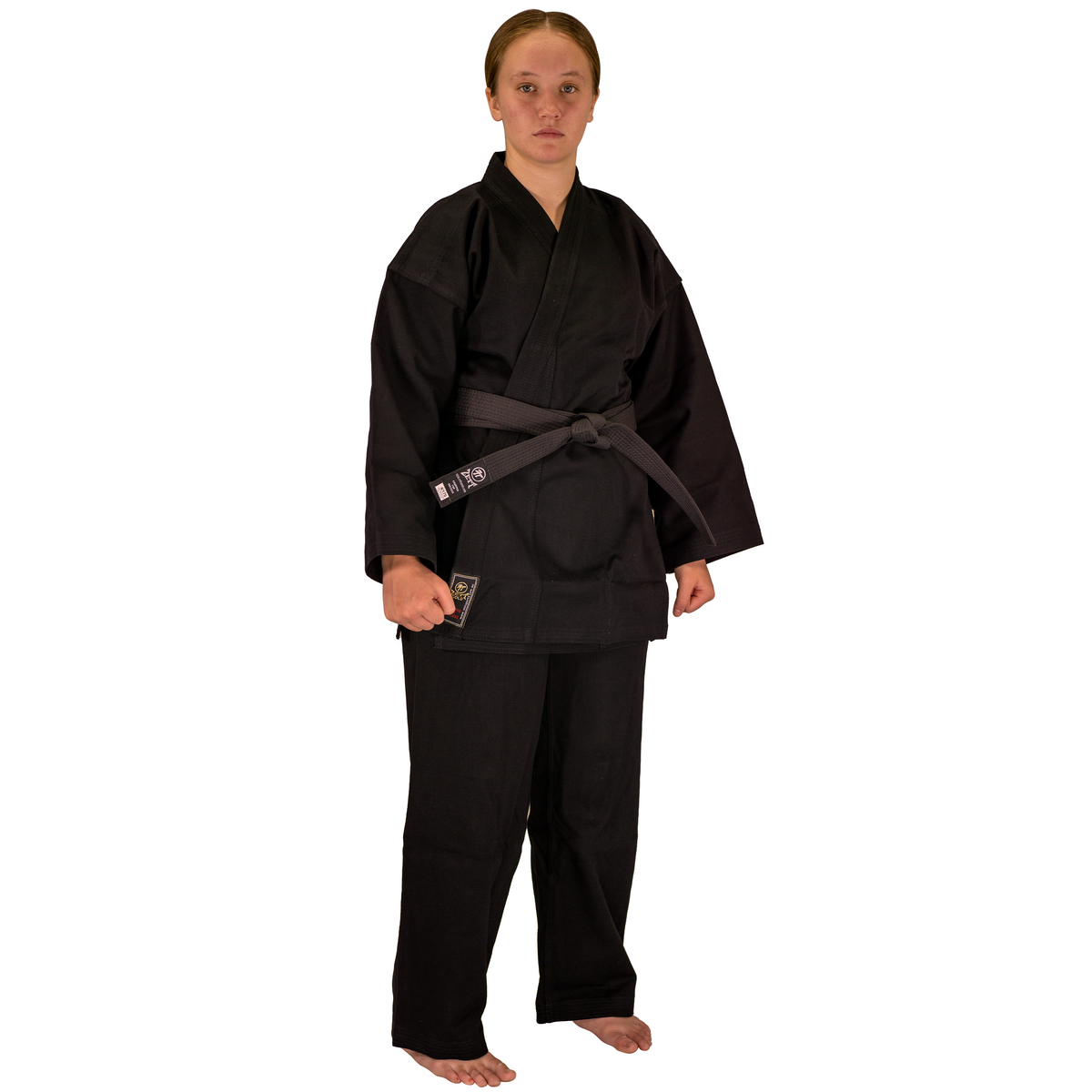 ZETT KARATE GI - 14OZ CANVAS UNIFORM (BLACK)